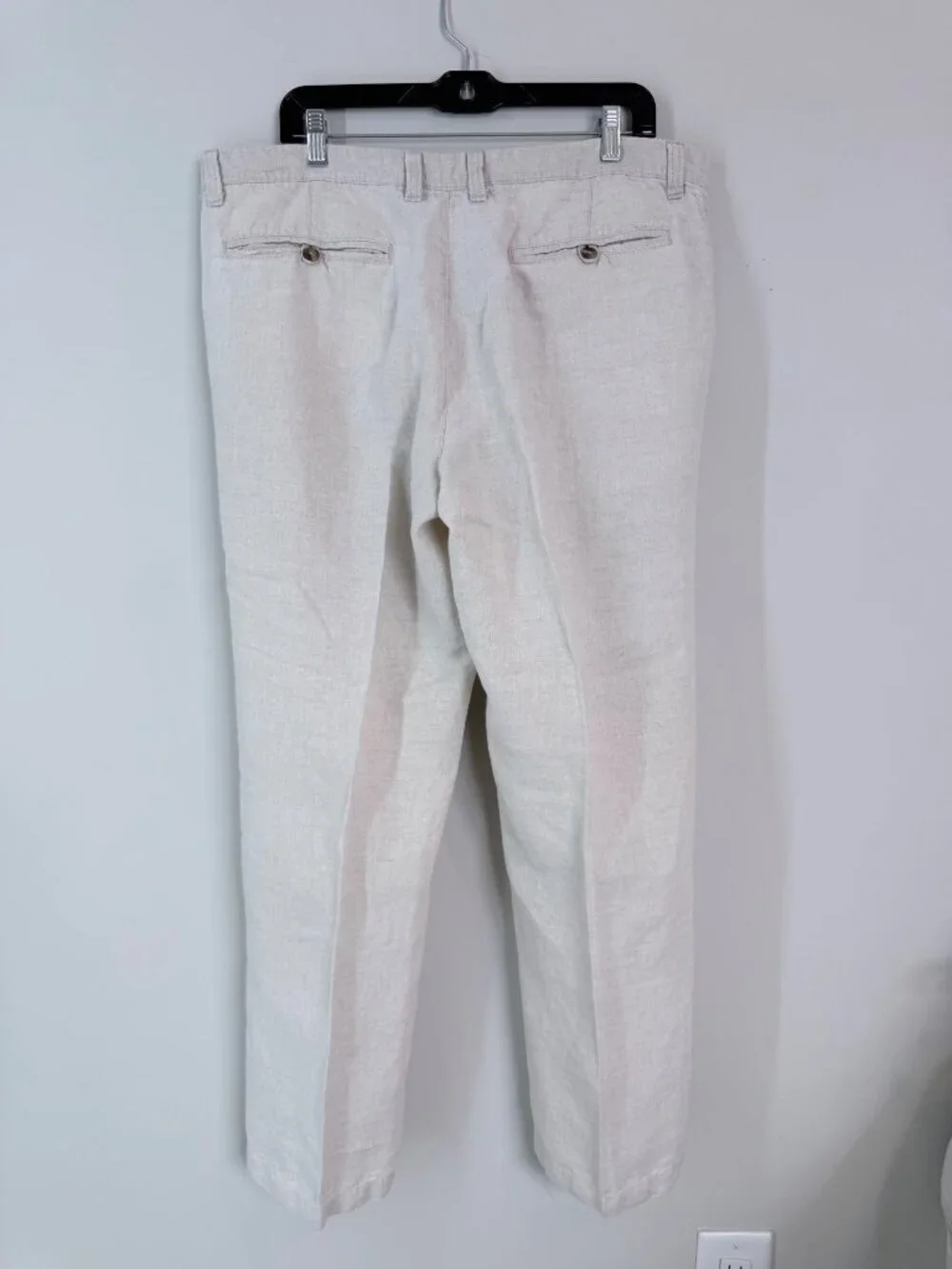 Old Navy Mens100% Linen Beige Pants Size 36x34 Lightweight Casual Wear